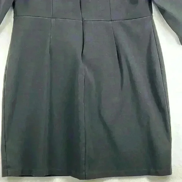 Old Navy Women’s Dress Size XL Black Cotton/Spandex Knit 3/4 Sleeves Back Zipper - Picture 7 of 10